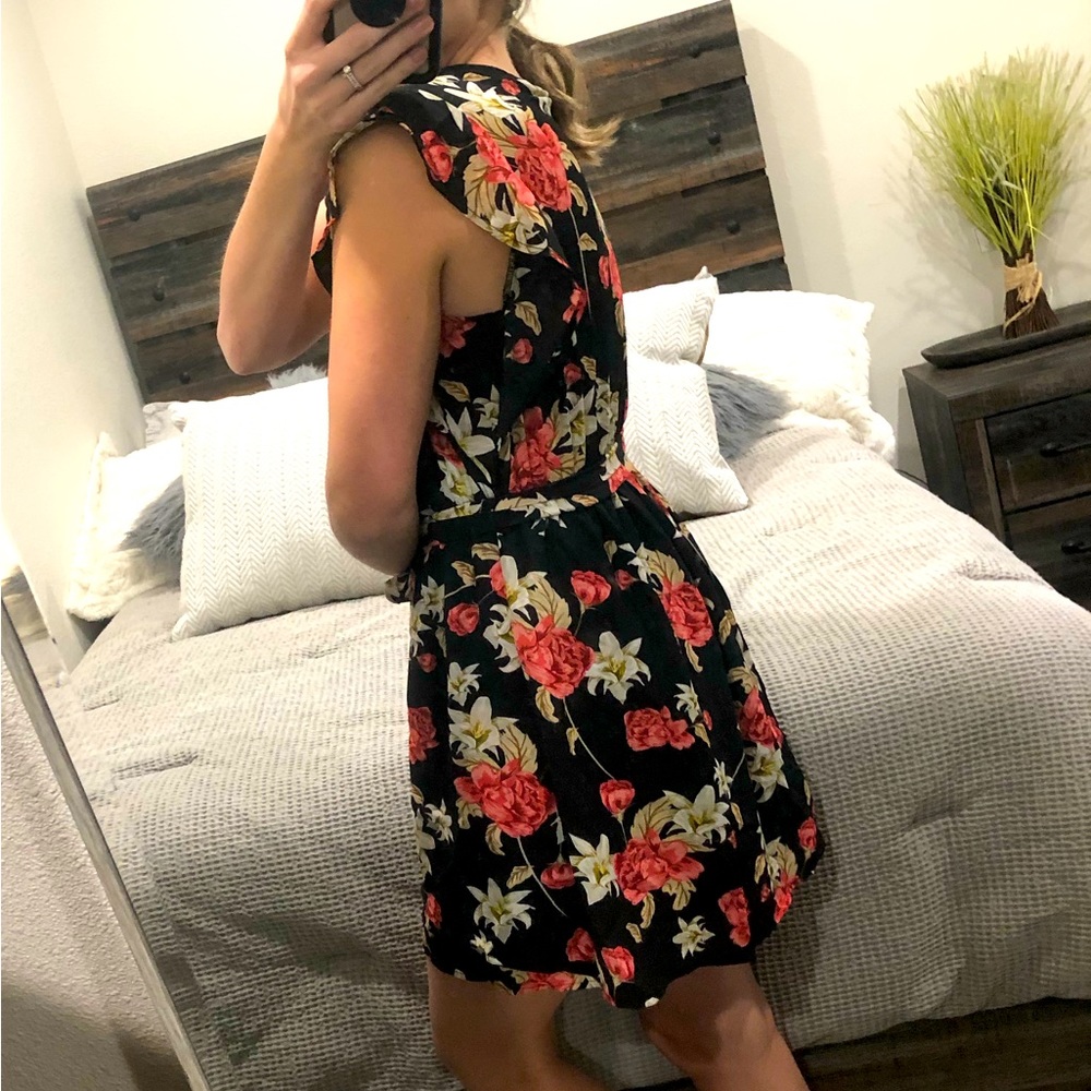 Black floral dress